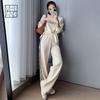 MEIYANG Buttery Soft Air Stripe Straight-Leg Relaxed Pants