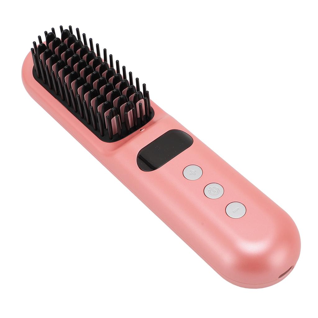 Hair Straightener Brush Cordless 9 Gears Negative Ion Hair Straightening Comb Portable Rechargeable 