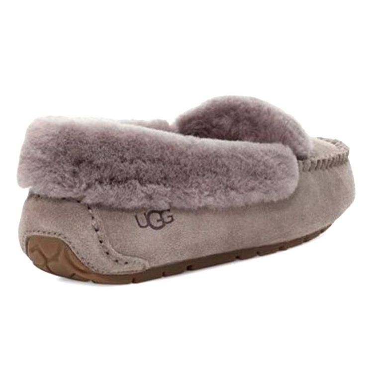 UGG Ansley Bow Glimmer Plush Loafers Women Loafers Gray 1112301-SYGR