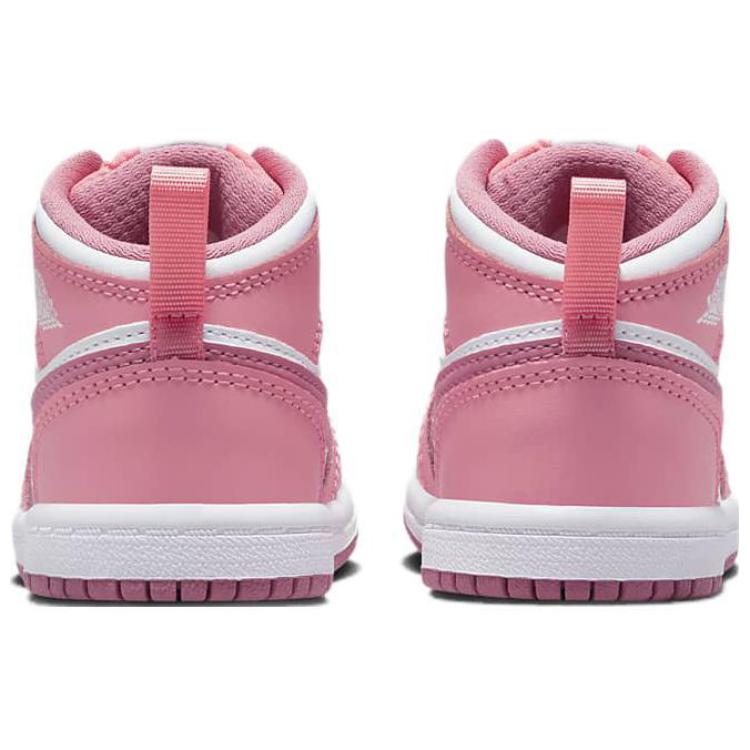 Air Jordan 1 Mid TD Valentines Day 2023 Baby Sneakers Pink Coral-Chalk Desert-Berry DQ8425-616