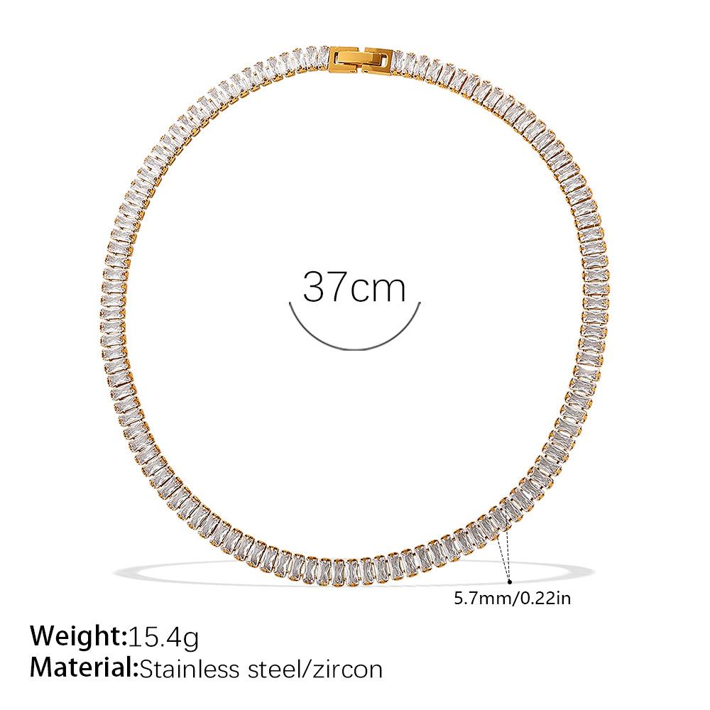 European and American Zircon Inlaid Necklace Bracelet Light Luxury Fashion Multi-color Full Diamond Jewelry 2026