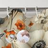 1 Stück Lebendiger Oranger Mohn Duschvorhang - Schmetterlinge & Weiße Blumen, Realistisches Florales Design, Elegante Badezimmerdekoration