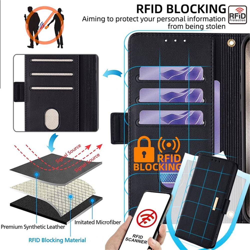 For Xiaomi Civi 5 Pro 5G Case PU Leather Wallet Stand Phone Cover with Crossbody Shoulder Strap