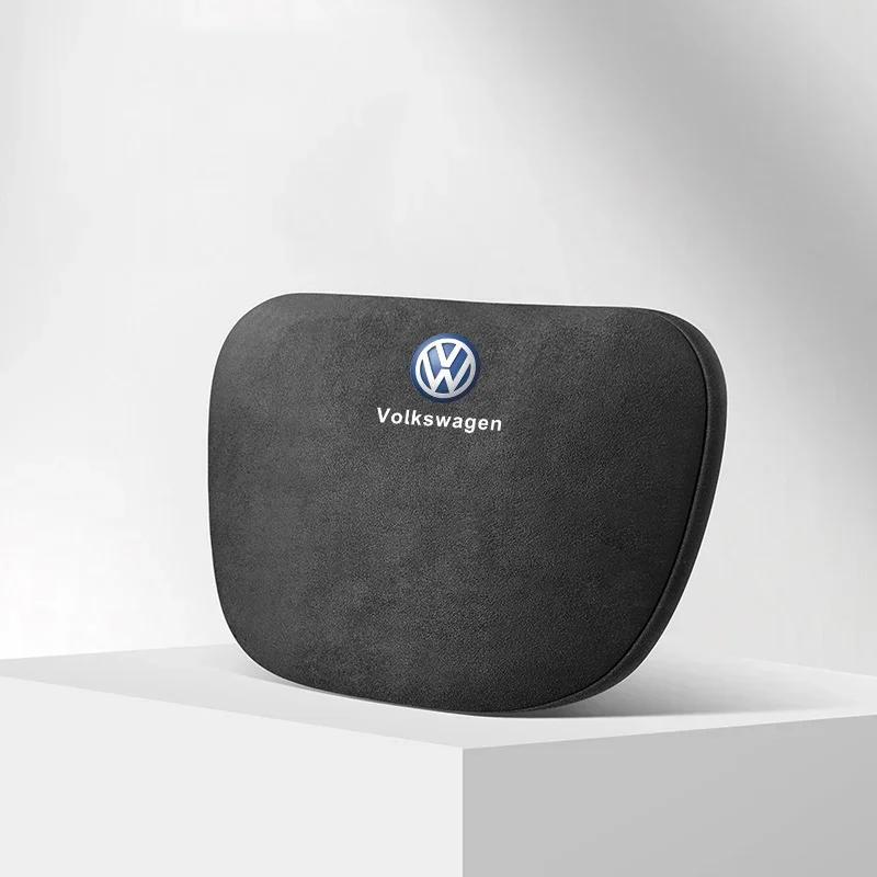 

Для VOLKSWAGEN VW Замшевая Внутренняя Подушка-Подголовник для Шеи в Салон Автомобиля с Ремешком для Volkswagen Passat Santana Touareg Tiguan Golf Bora чёрный