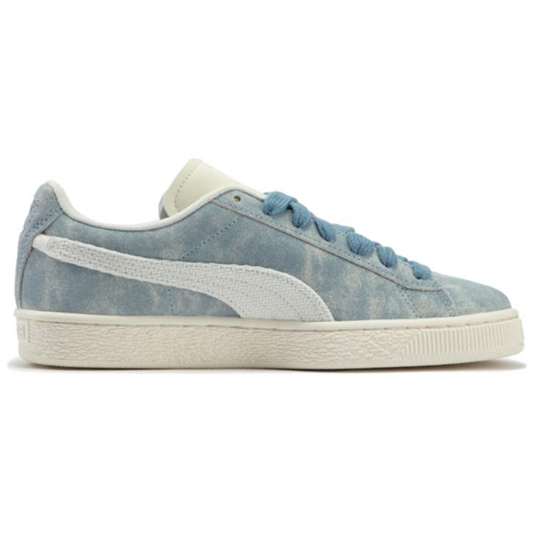 Puma Suede Fabric Two-Layer Cowhide Comfortable Simple Low-Top Sneakers Unisex Sneakers Blue White 400807-02