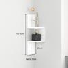 Punch-Free Corner Wall Shelf - Triangular Kitchen Bookshelf & Cabinet