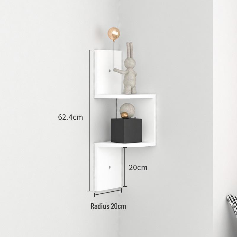 Punch-Free Corner Wall Shelf - Triangular Kitchen Bookshelf & Cabinet