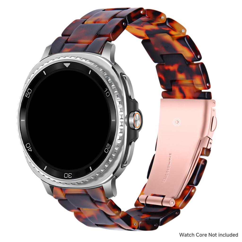 Bracelet en résine de luxe pour Samsung galaxy watch 8/8 classic 46mm Bracelet à maillons transparent pour galaxy watch ultra 2025/7 47mm bracelet