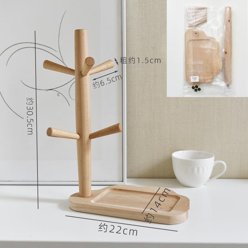DIY Solid Wood Desktop Storage Rack Foyer Display, Cup Holder Jewelry Glasses Key Holder Closet Organizer