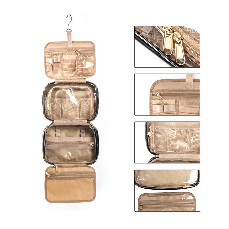 Wide-Opening Lightweight Fluffy Toiletry Bag Set for Travel