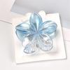 Frangipani Gradient Summer Shark Claw Clip: Beach Style Flower Updo Headwear.