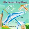 Rubber Bands Power Hand Throw Aircraft Toy Multicolors Foam Plane Flying Glider  for Kids Outdoor