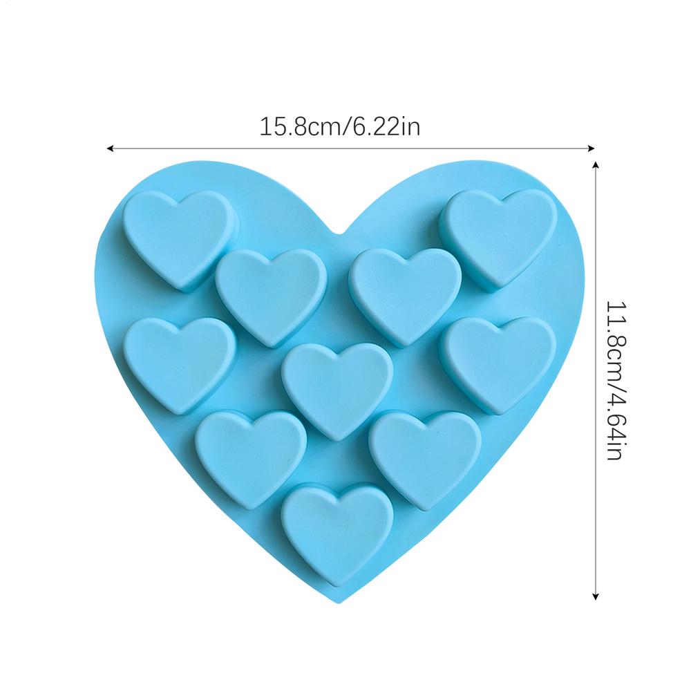 10 grids heart-shaped silicone chocolate mold Easy to Release Food Grade Baking Mold candy pudding dessert mold cake decoration