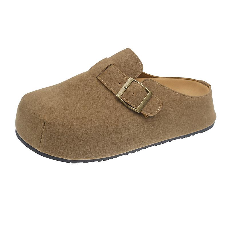 Kapibala Boken Schuhe Damenschuhe 2025 Frühling und Sommer neu Mango Plateau Taschenkopf Halbslipper Ein Pedal Einzelne Schuhe
