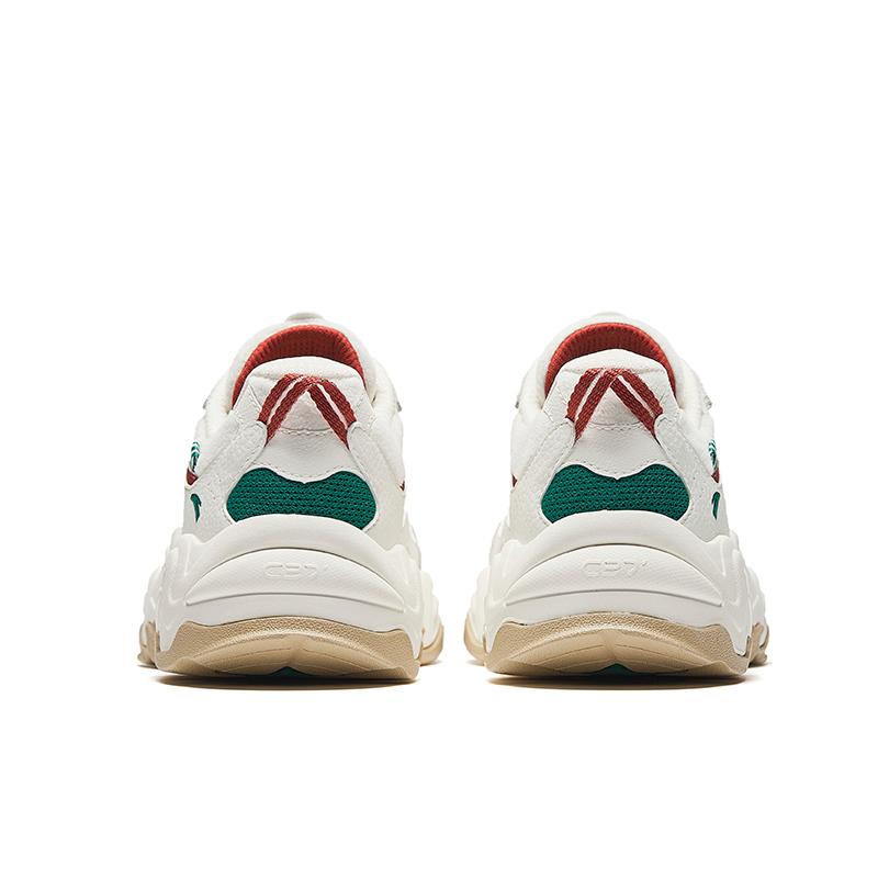 Anta Comfortable Versatile Non-Slip Wear-Resistant Shock Absorbing Low-Top Casual Shoes Women Sneakers White Red Green 922438837-6