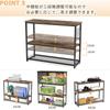 DEWEL Aquarium Stand Width 90cm Aquarium Shelf Aquarium Stand for 90cm Aquarium Assembly Type Aquarium Stand Rack Wood Deco Stand 3 Tier Type Middle