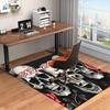 1PC Custom Name Skulls Roses Artwork Theme Floor Mat Ideal for Living Room, Game Rooms, Office, Bedroom,Floor Mat Playful Design