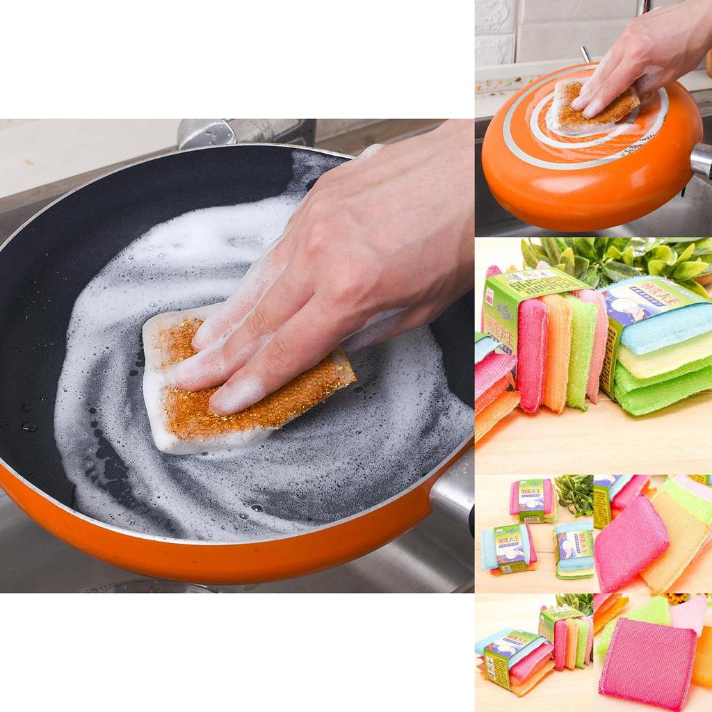 Versatile Dishwashing Brush For Effortless Cleaning With Soft Scouring Pad Design
