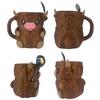 Reusable Highland Cow Ice Pint Holder With Snack Drawer Handle 3D Printed Ice Cream Pint Containers Beer Can Sleeves Ideal Gifts