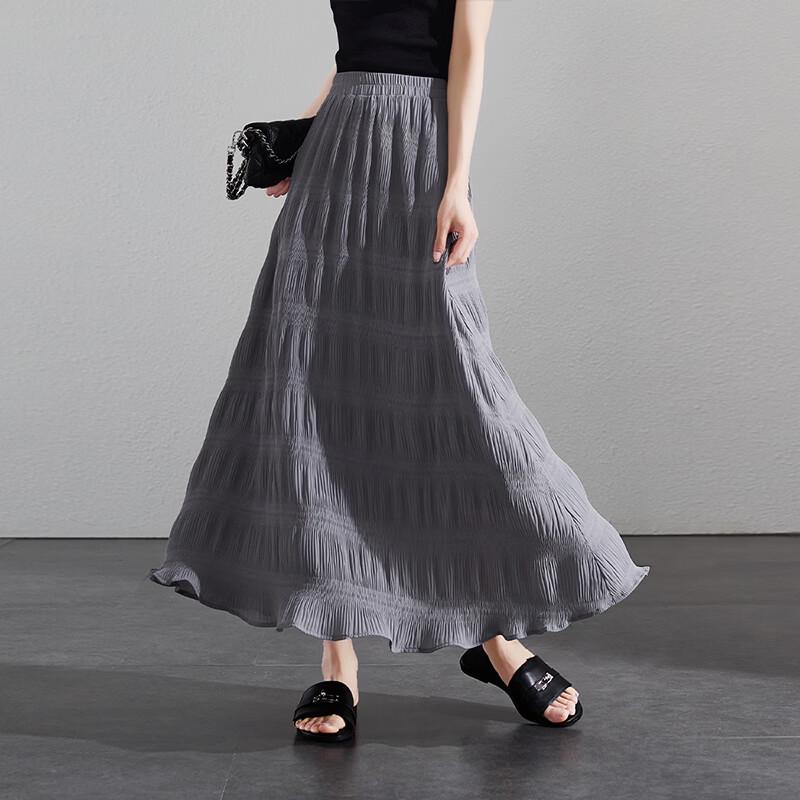 SOFSIL 2026 Summer Pleated A-Line Midi Skirt