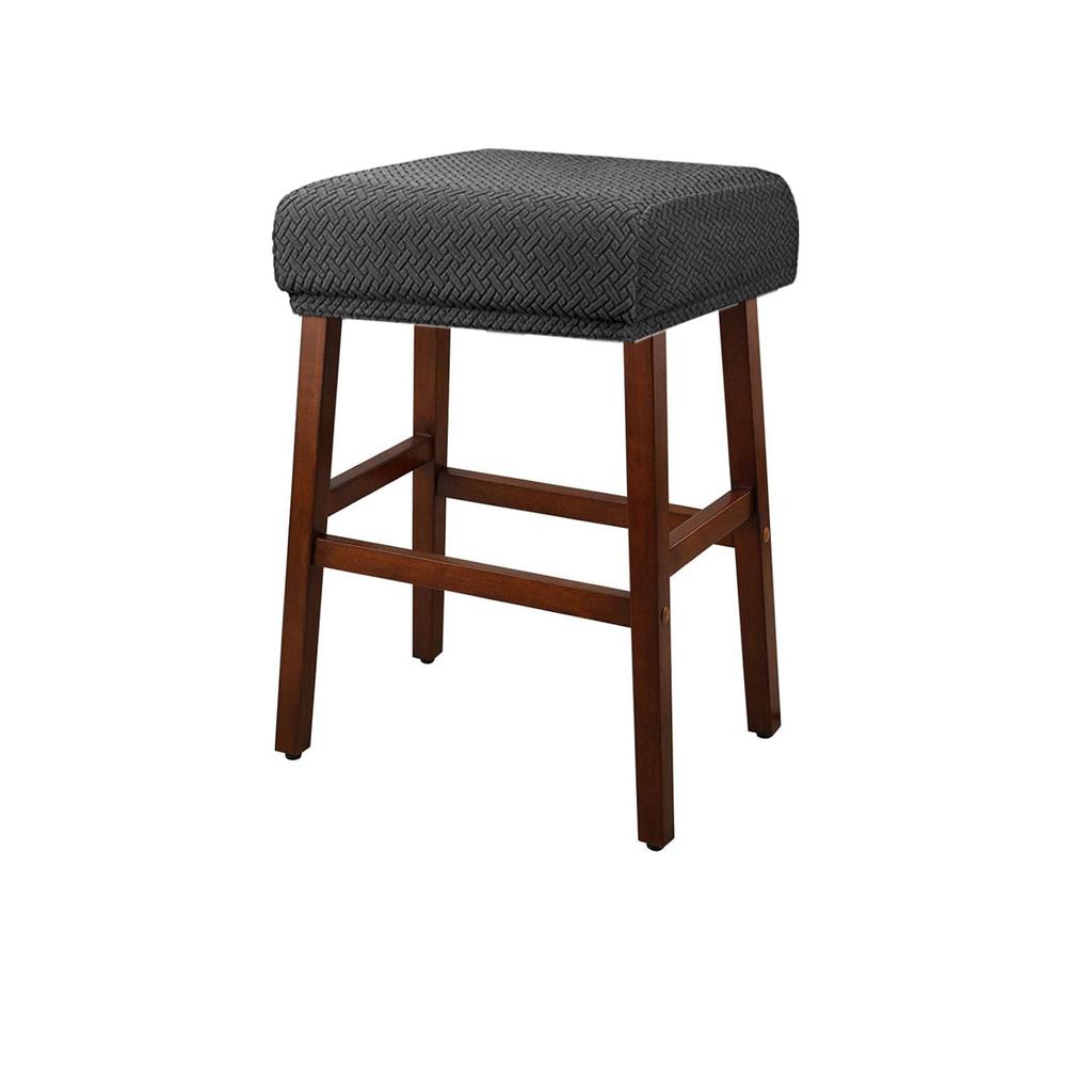 Elastic Square Bar Stool Cover Solid Anti Dirt Seat Protector For Dining Chairs Home Hotel Use