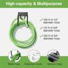Black Garden Hose Hook Wall Mount Hose Holder With Slots For Hose Extension Cords