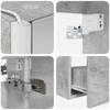 Bathroom Cabinet Set 5 Pcs Concrete Grey 53 X 15.5 X 70 Cm