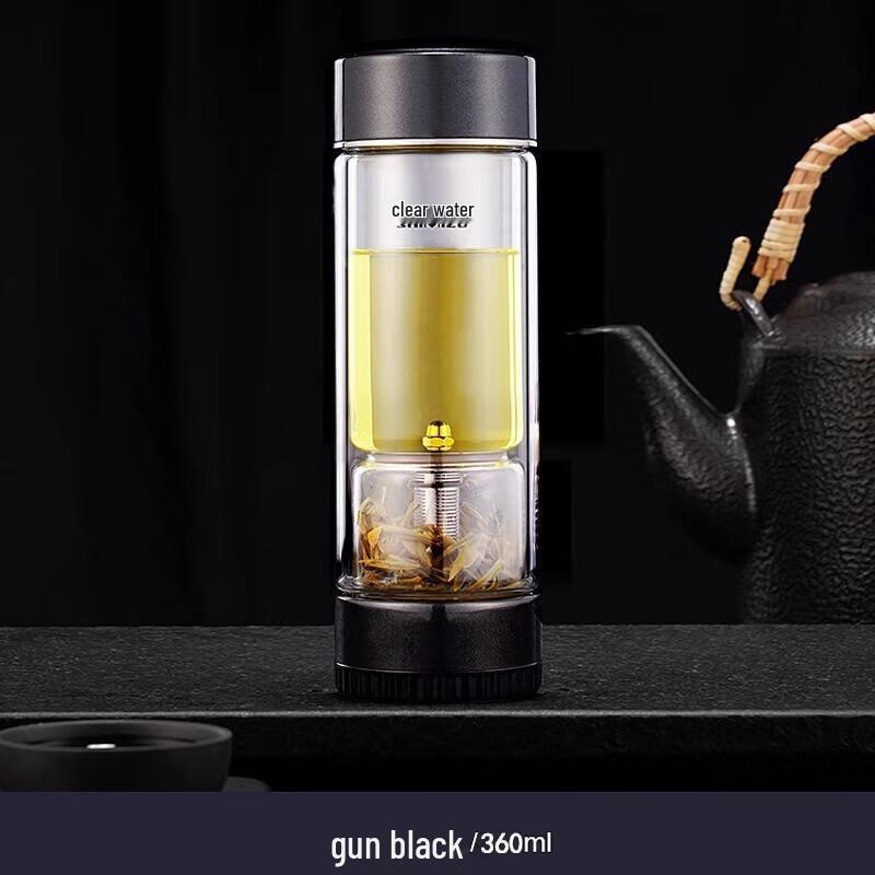 Portable Tea Infuser Glass Cup with Handle