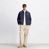 JACK&JONES Men's Loose Fit Lapel Jacket with Textured Embroidery