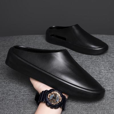 Fashion Summer Men Slippers New Half Slippers Men's Trend Cool Slippers Baotou Hollow Breathable Casual White Shoes Men Shoes Tenis