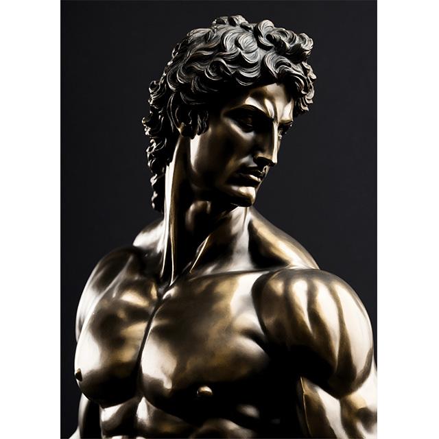 Stone Gold Statue Muscular Greek God Statue Prints Poster Canvas Painting Modern Wall Art Picture Living Room Bedroom Home Decor