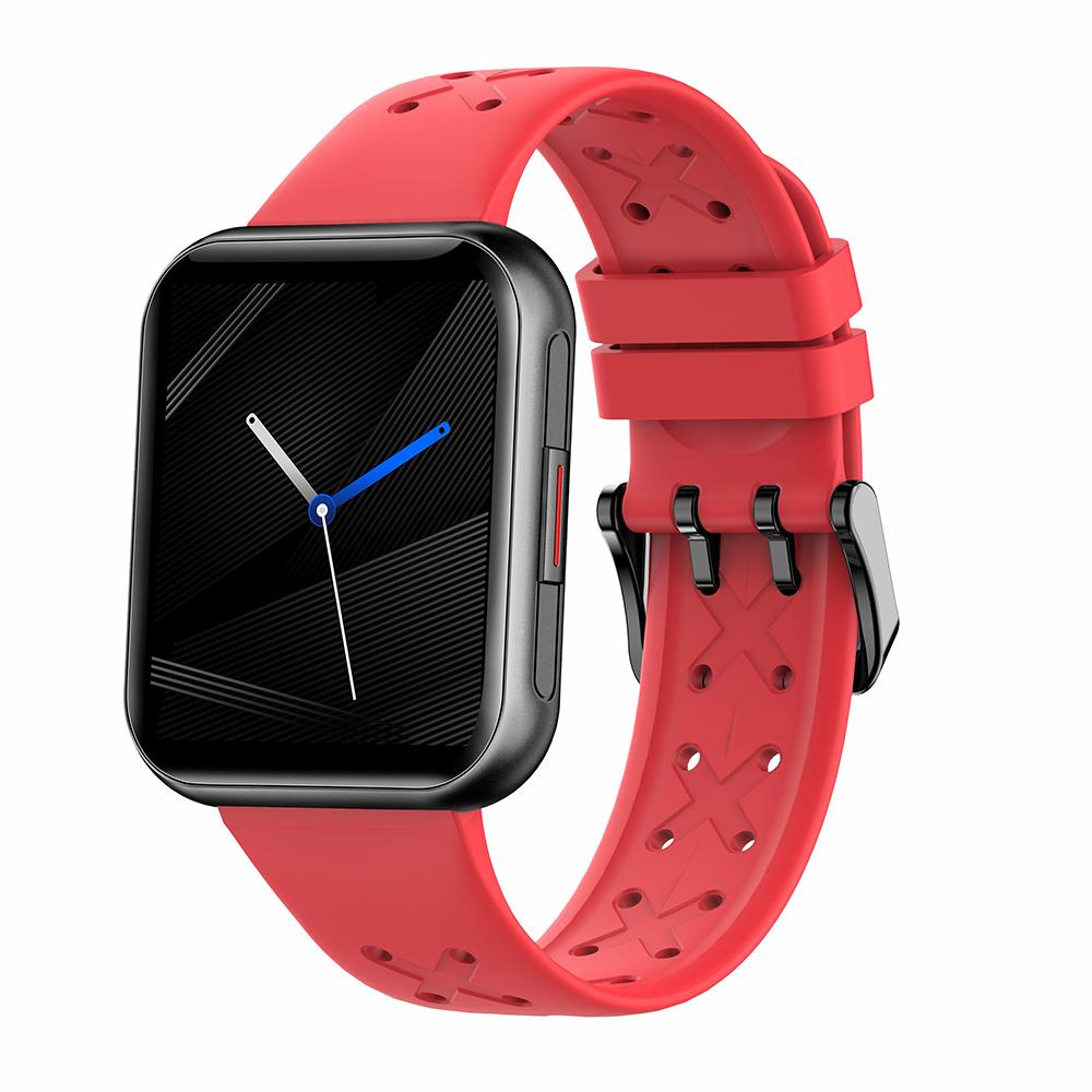 

G16 Smart Watch 1.7 HD Screen Heart Rate Monitoring Sleeping Sports Tracker Bluetooth Waterproof Smart Bracelet Band for Men and Women- Red