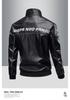 Men's Plus Size Embroidered Japanese Motorcycle Leather Jacket - Fashionable & Loose Fit