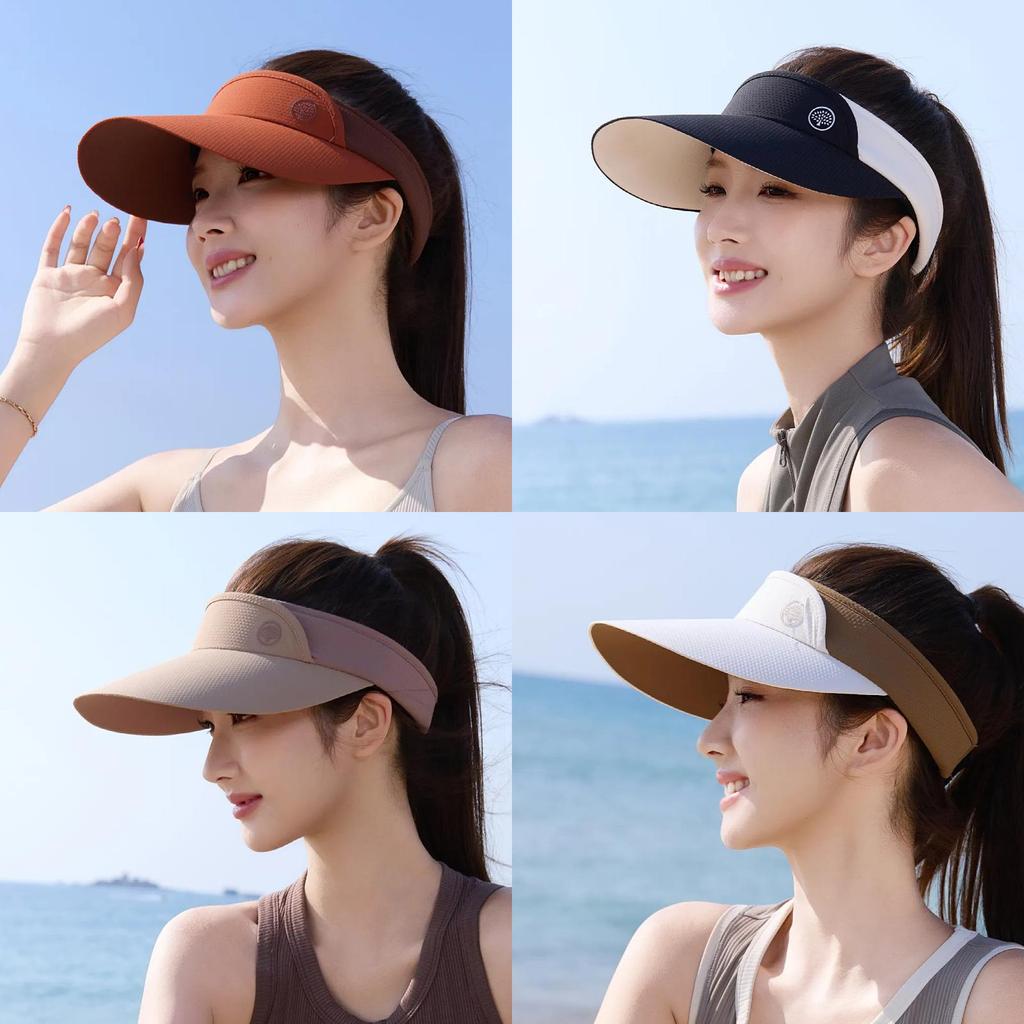 Summer Sun Protection Hat With Letter Embroidery For Outdoor Running And Cycling Enthusiasts