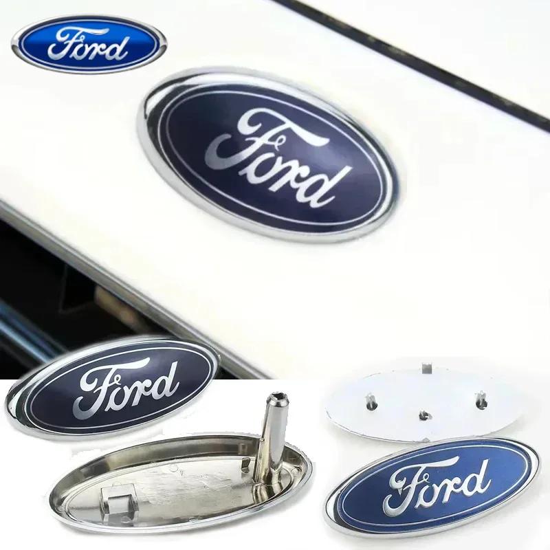 Autoaufkleber Ford 14,5X6cm Emblem für Ford Mondeo Explorer Focus 2 3 Fusion Transit F150 Fiesta Auto Logo Kühlergrill Heckklappe Abzeichen