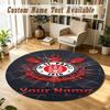 Round Rug Custom NameFC St. Pauli Pattern Non Slip Carpet Home Floor Decor