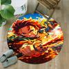 1pc Kamado Tanjiro  Carpet, Round Rug, Comfortable, Suitable for Entryways, Living Rooms, Office, And Bedrooms, Christmas Decoration