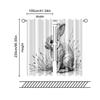 2 pcs   filtering curtains (excluding rods   non-movable   without batteries) Chic Line Art Rabbit for use in bedrooms and living