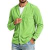 Men's Casual Loose Fit Color Shirt with Pockets for Everyday Wear