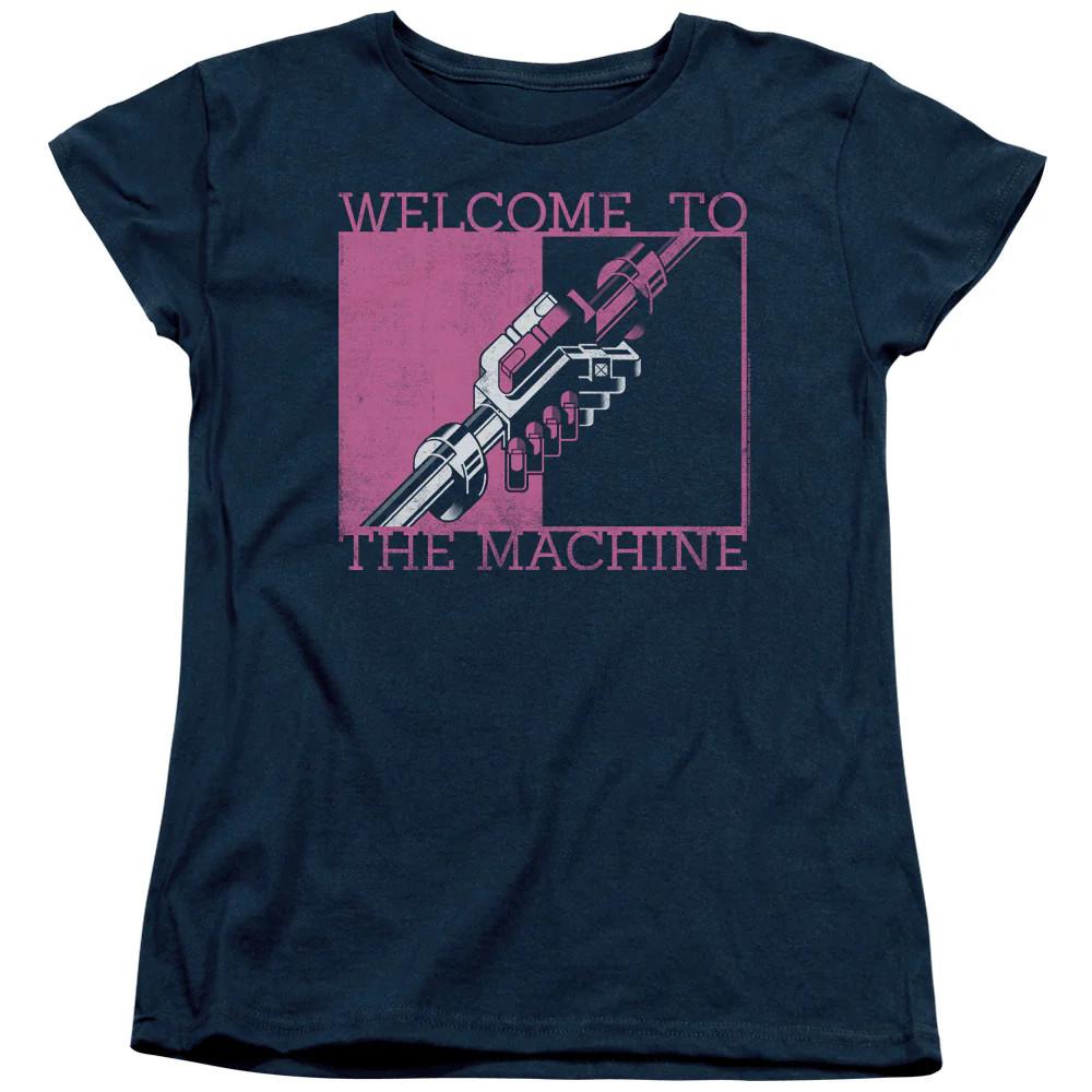 

Pink Floyd Welcome To The Machine Womens T Shirt Navy Blue M