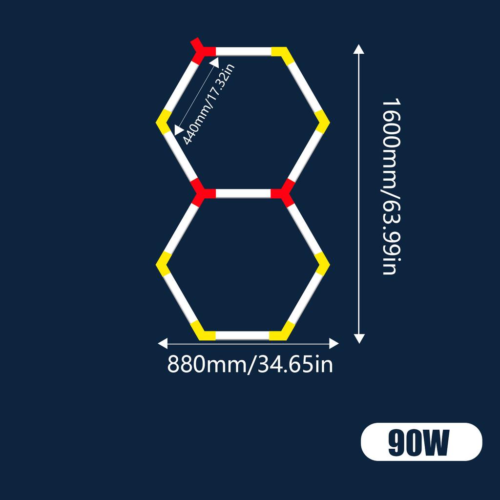 Garage Light Hexagon Lights Lamp AC85V-265V Led Tube Honeycomb Ceiling Lighting For Auto Car Body Repair Led Workshop Cutomized