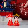 Festive Bride and Groom Wedding Ornaments for Newlyweds - Creative Decoration for Wedding Rooms and Desktops
