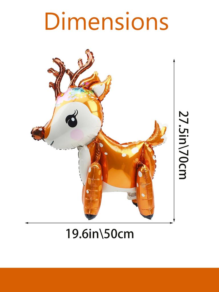 4D Assembled Christmas Reindeer Foil Balloons. Deer Balloon Set Is Suitable for Outdoor Home Decoration During Christmas Season