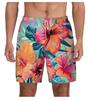 Beach Shorts, Palm Leaves with 3D Pattern for Men, Quick Drying Shorts for Hawaiian Plants