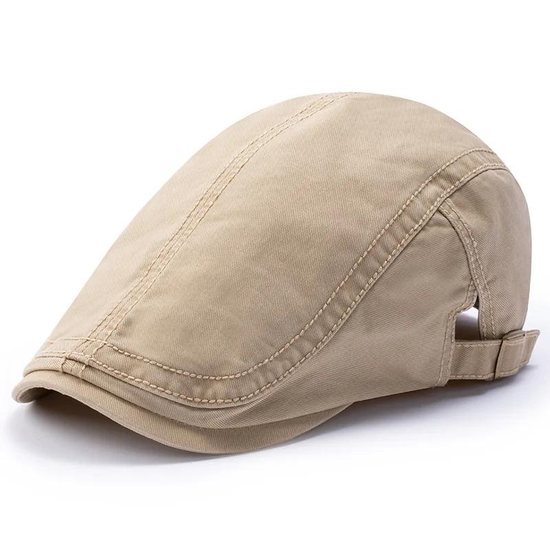  Spring Cotton Beret Dad Casual Newsboy Hat Big Head Man Oversize Flat Peak Painter Cap Summer Beret Male 62cm Hats