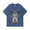 275 GSM Washed T-shirts 100% Cotton Demon Slayer V65 Uzui Print Unisex Heavy Cotton T Shirt