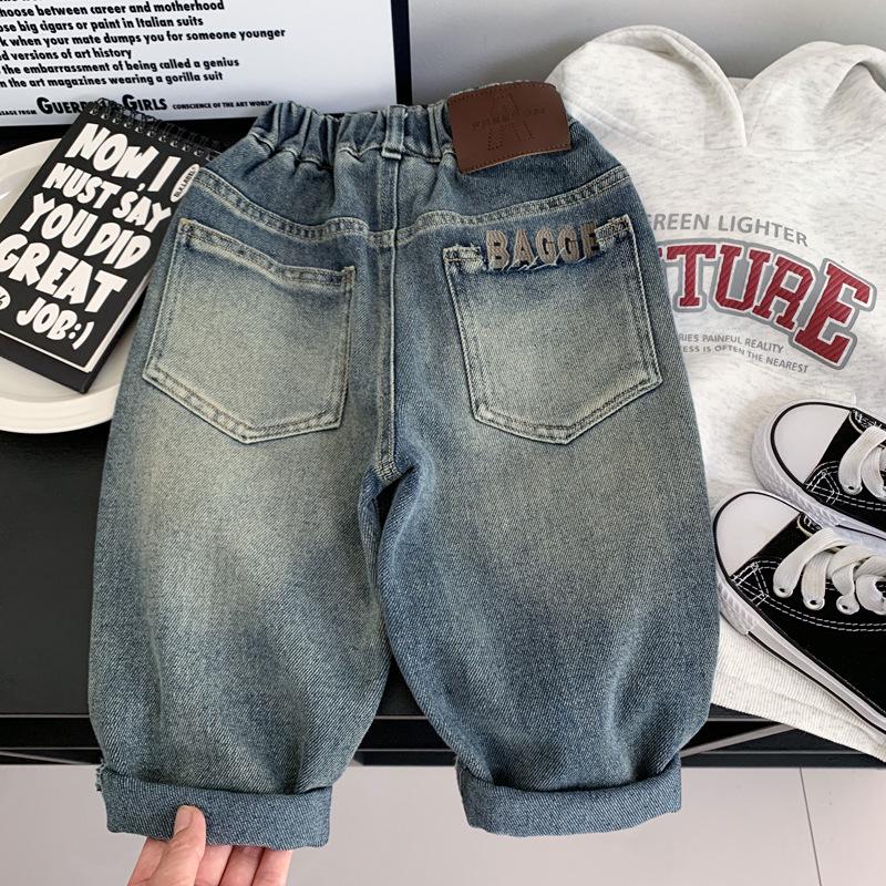 

Детские зимние джинсы на флисовой подкладке в корейском стиле 2025: Крутые и стильные брюки для малышей 90 cm