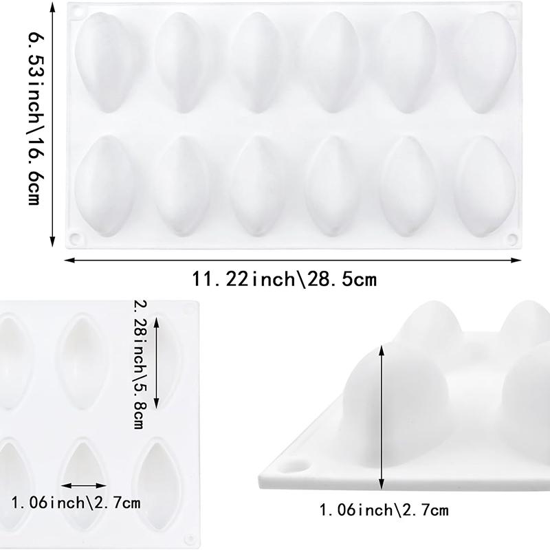 3D Mango Silicone Baking Mold For Mousse Cake Olive Fruit Leaf Shell Dessert Chocolate Pudding Jelly Cheesecake Kitchen Tools