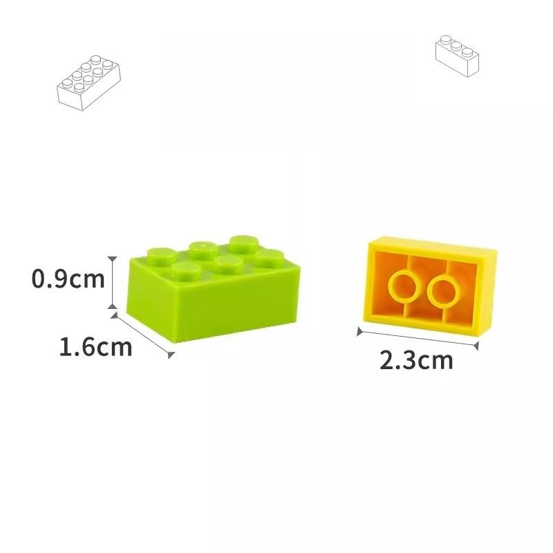 20 Stück Dicke 2x3 DIY Bausteine Figuren Steine Noppen Pädagogisches Plastikspielzeug für Kinder Größe Kompatibel Mit 3002
