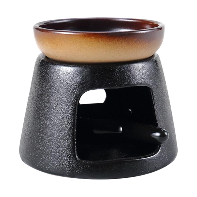 

Ceramics Aromatherapies Burners for Essential Oil and Wax Melts with Tealight Holder Spoon Candle Warmer Accessories чёрный